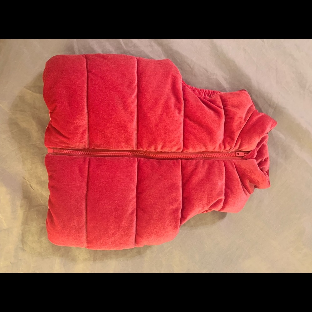 Hot pink puffy vest